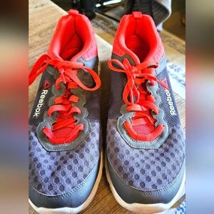 Reebok Red and Gray Athletic Shoes
